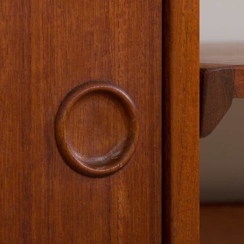 Vintage modular teak bookcase by K. Kristiansen for Fm Mobler, Denmark 1960