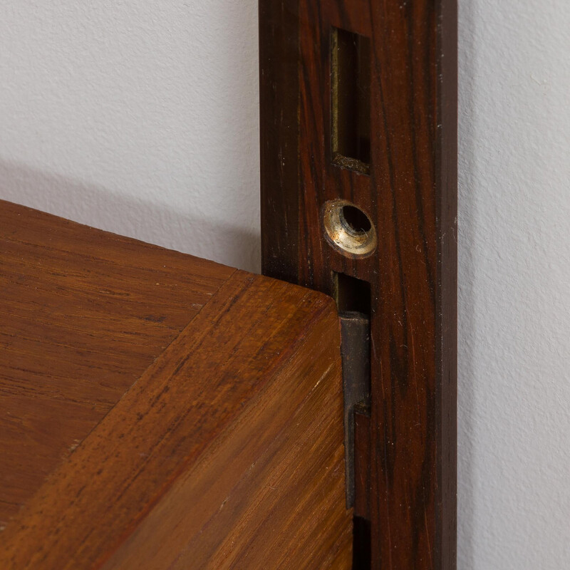 Vintage modular teak bookcase by K. Kristiansen for Fm Mobler, Denmark 1960