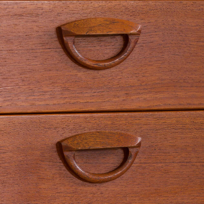 Vintage modular teak bookcase by K. Kristiansen for Fm Mobler, Denmark 1960