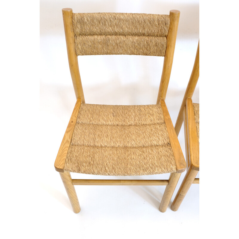Set of 4 vintage pine chairs Week-End by Pierre Gautier Delaye, 1960