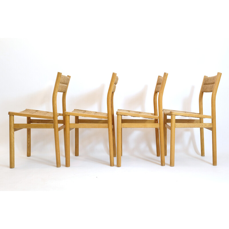 Set van 4 vintage grenen stoelen Week-End van Pierre Gautier Delaye, 1960