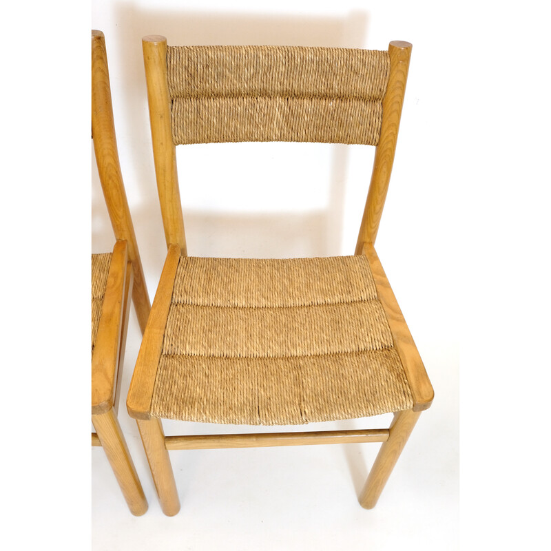 Set of 4 vintage pine chairs Week-End by Pierre Gautier Delaye, 1960