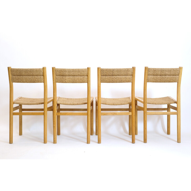 Ensemble de 4 chaises vintage en pin Week-End par Pierre Gautier Delaye, 1960