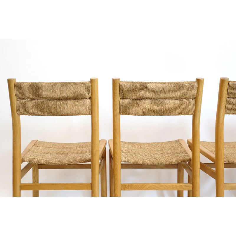 Set di 4 sedie vintage in pino Week-End di Pierre Gautier Delaye, 1960