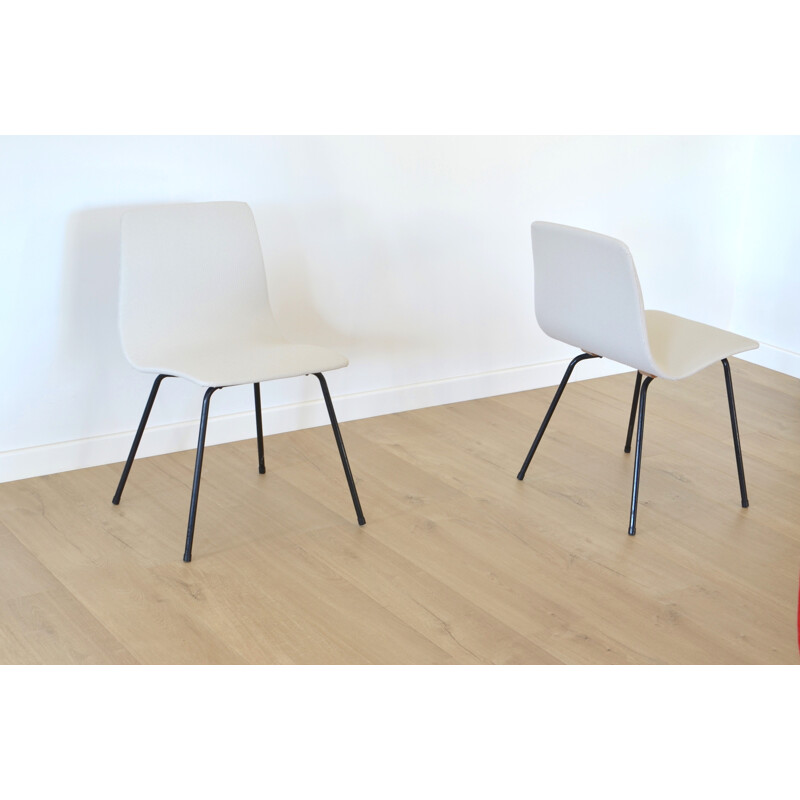 Pair of chairs model Papyrus by Pierre GUARICHE for Steiner - 1950s