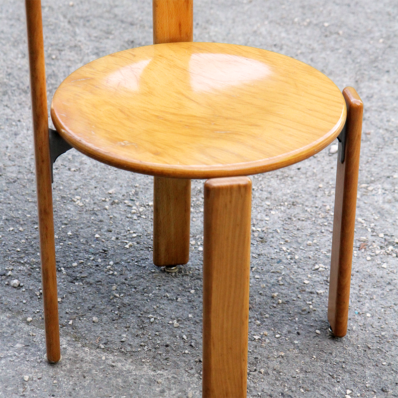 Set of 4 beech chairs by Bruno Rey - 1970s