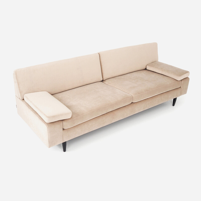 Vintage sofa Helsinki in beige velour