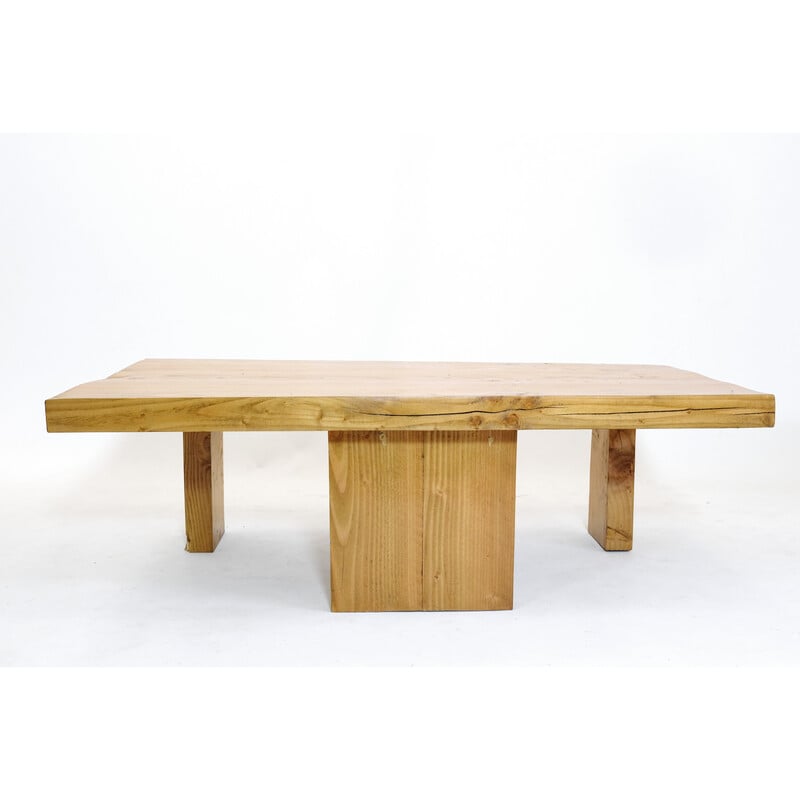 Vintage solid pine coffee table, 1970-1980