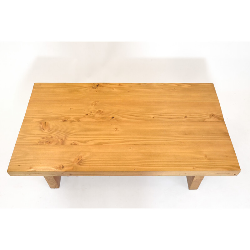 Vintage solid pine coffee table, 1970-1980
