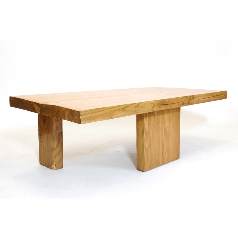 Vintage solid pine coffee table, 1970-1980