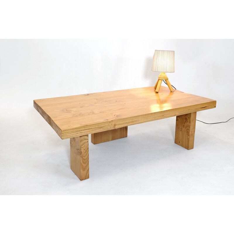 Vintage solid pine coffee table, 1970-1980