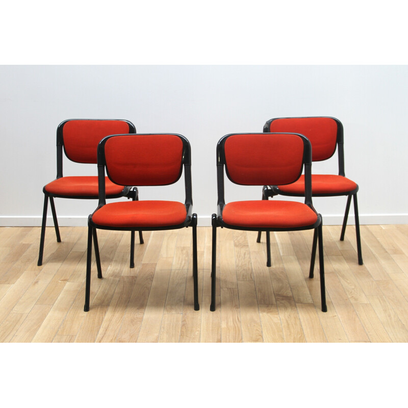 Set of 4 vintage Vertebra chairs by Emilio Ambasz and Giancarlo Piretti for Castelli