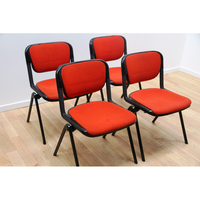 Set of 4 vintage Vertebra chairs by Emilio Ambasz and Giancarlo Piretti for Castelli