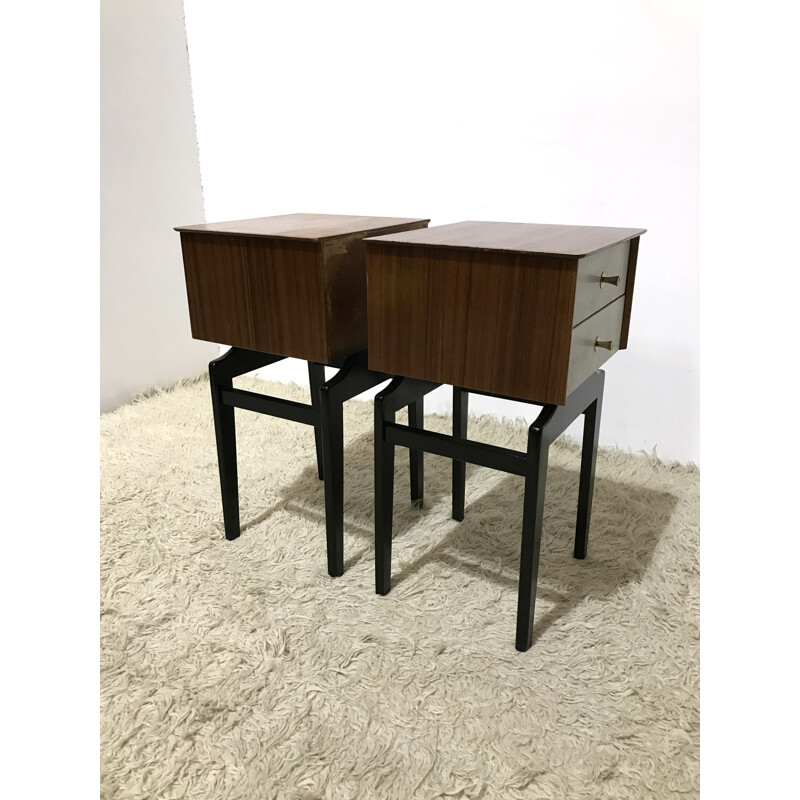 Space age inspired pair of bedside tables produced by Limelight - 1950s