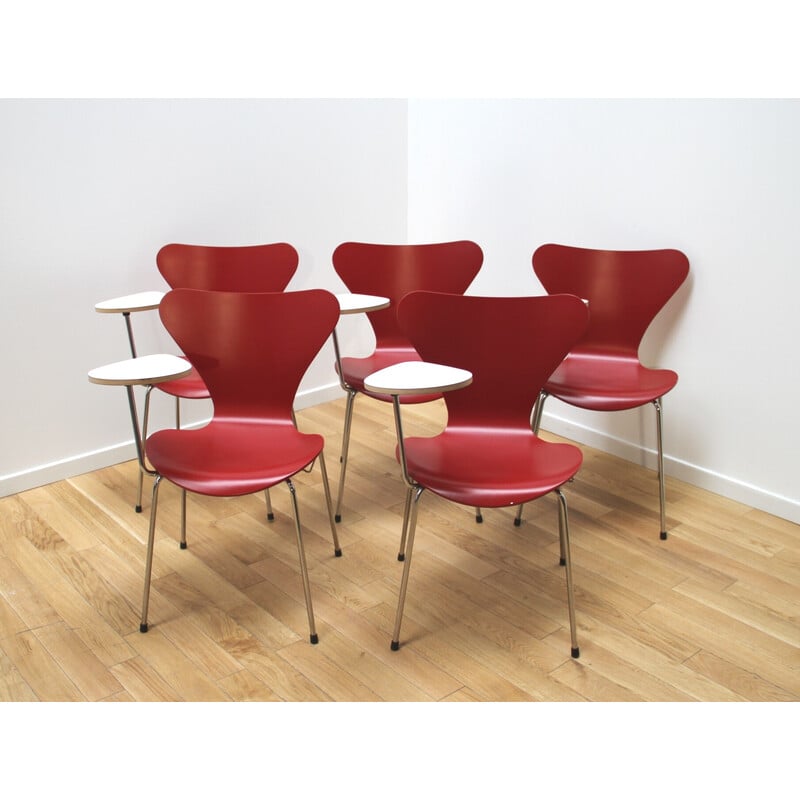 Chaise vintage Série 7 par Arne Jacobsen pour Fritz Hansen