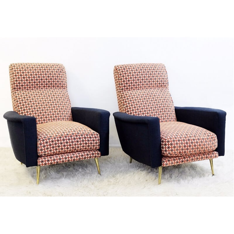 Paar Italiaanse fauteuils - 1950
