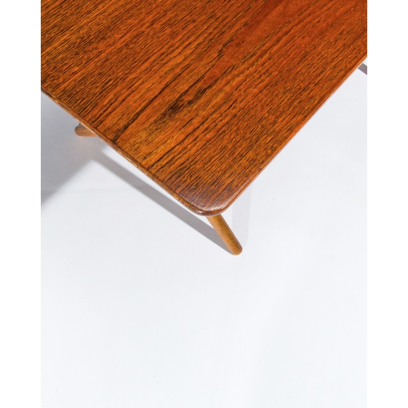 Tavolino vintage in teak e quercia di Hans Wegner per Andreas Tuck, Danimarca 1950