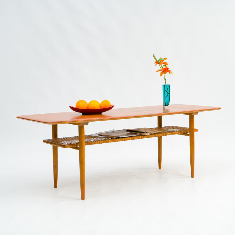 Vintage Scandinavian teak coffee table, 1950