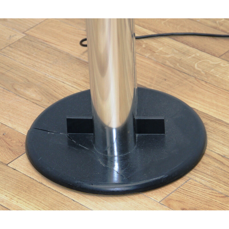 Vintage Megaron floor lamp in chromed metal and plastic for Artemide