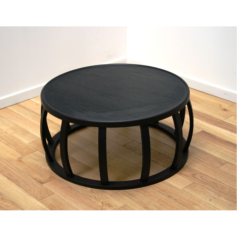 Vintage Maxalto coffee table in black wood by Antonio Citterio for B et B Italia