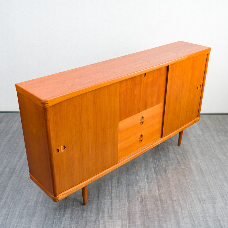 Vintage teak highboard by H.W Klein for Bramin, Denmark 1960