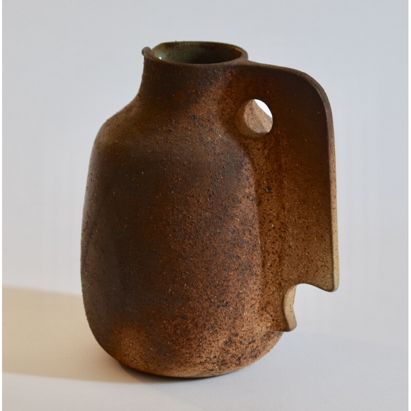 Vintage stoneware pitcher by Annick and Michel Lodereau for La Borne, 1960