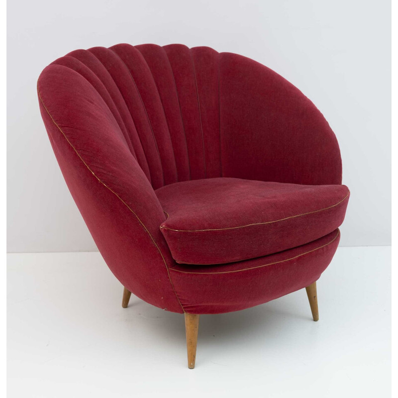 Par de poltronas Margherita vintage de Gio Ponti para Isa Bergamo, Itália 1950