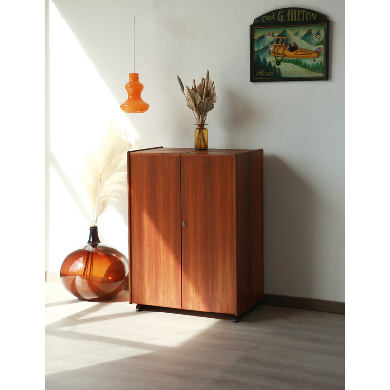 Vintage teak trunk desk by Mummenthaler and Meier, Switzerland 1960