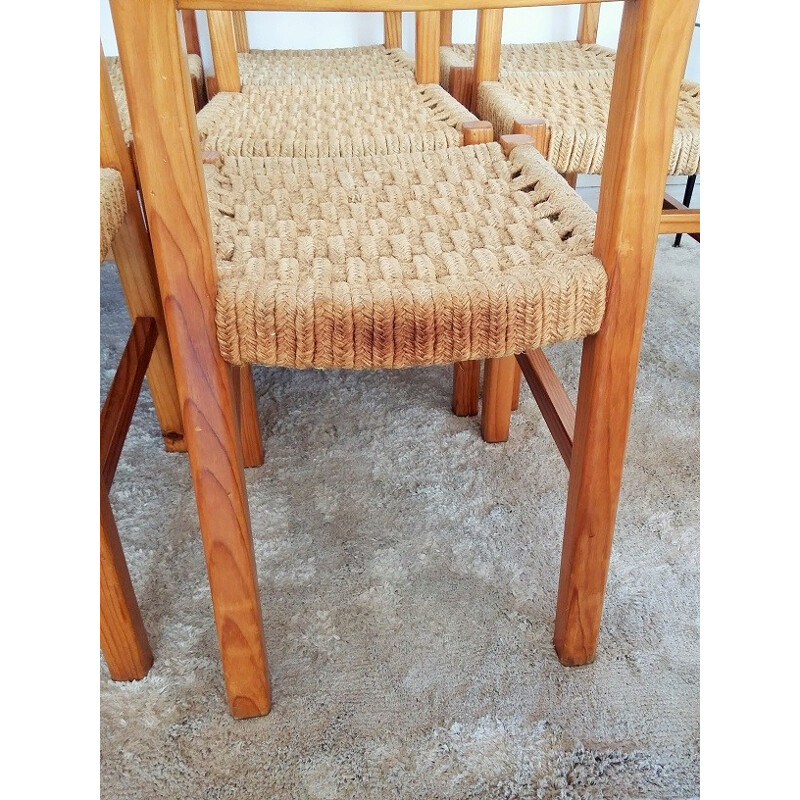 Set of 10 rope chairs - 1970s