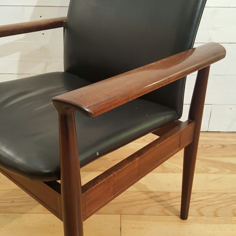 Rosewood diplomate armchair by Finn Juhl for France & Son - 1960s