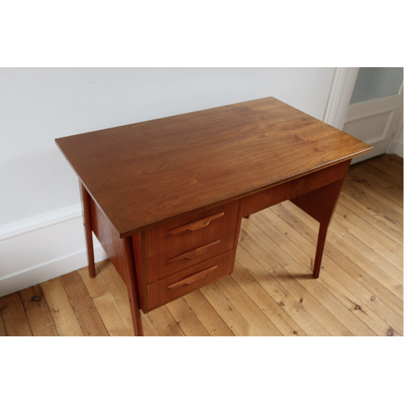 Scrivania vintage scandinava in teak, 1960