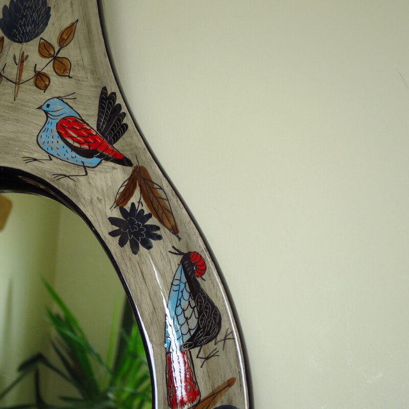Espejo de cerámica vintage de Jean de Lespinasse
