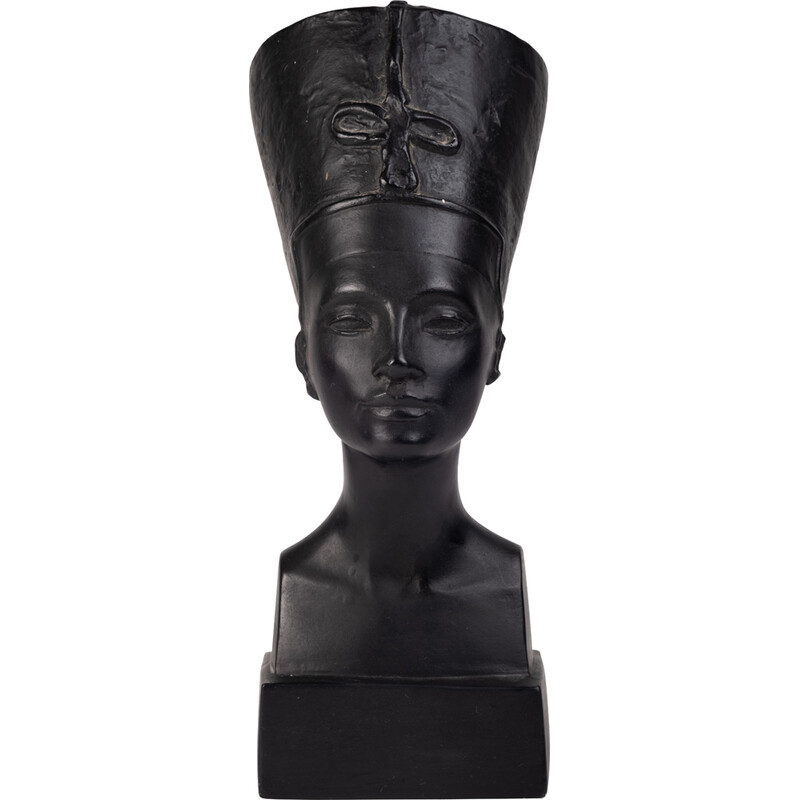 Vintage Egyptian ceramic bust of queen Nefertete
