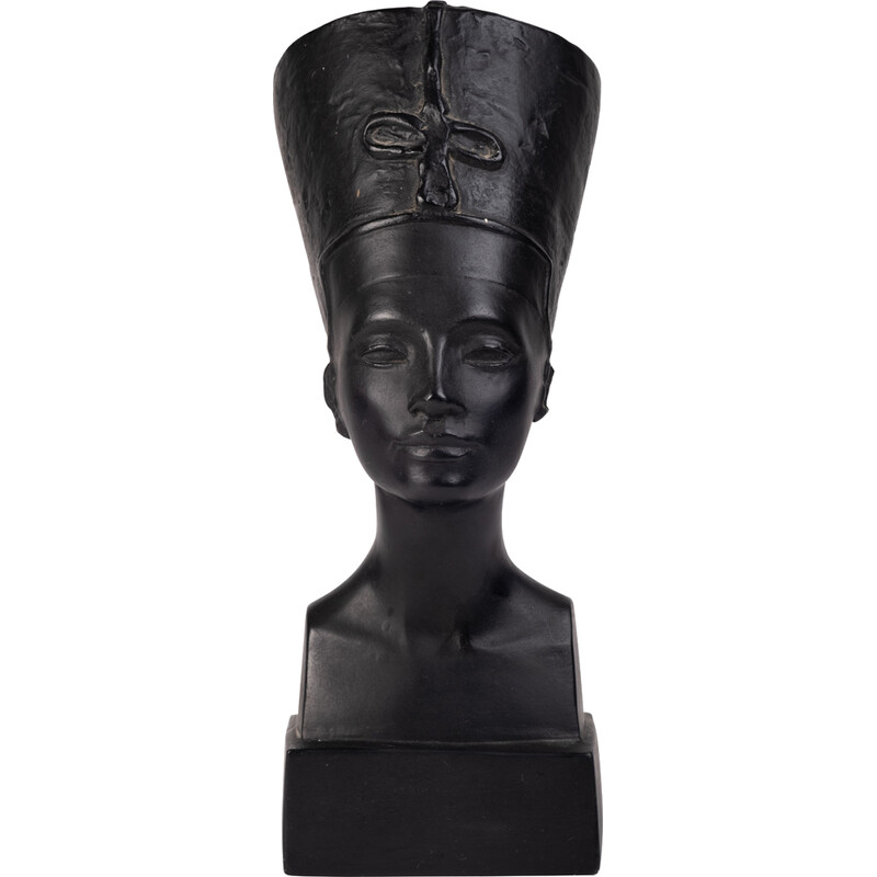 Vintage Egyptische keramische buste van koningin Nefertete