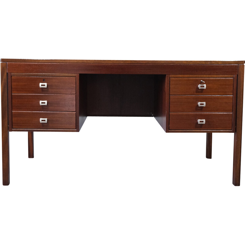 Scandinavian vintage mahogany desk, 1960s