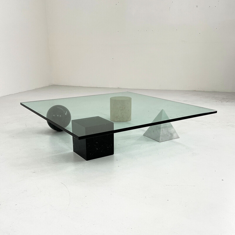 Vintage Metaphora coffee table by Lella and Massimo Vignelli for Casigliani, 1970s