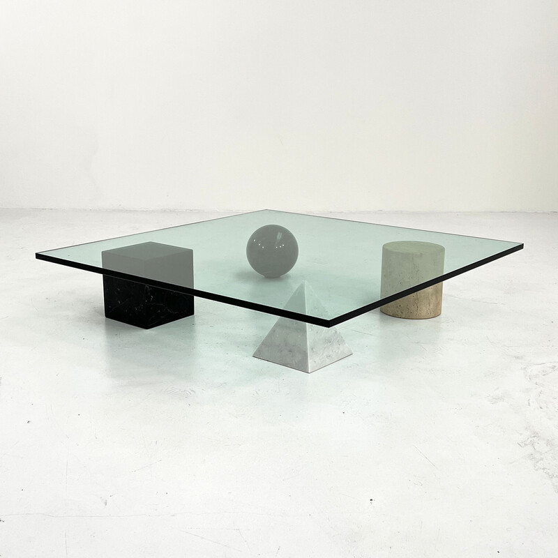 Vintage Metaphora coffee table by Lella and Massimo Vignelli for Casigliani, 1970s