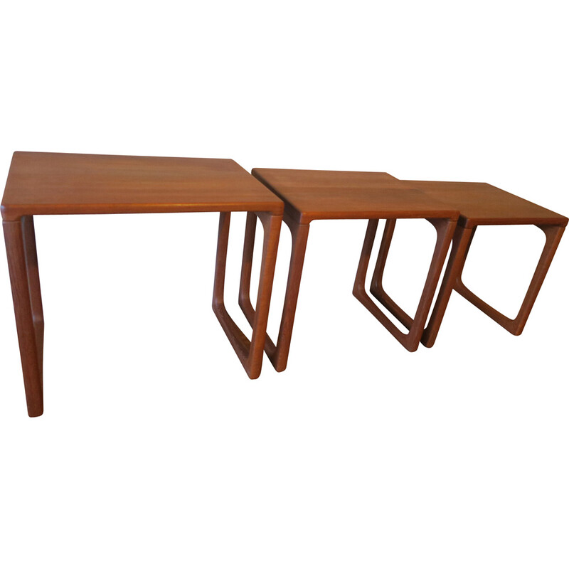 Mid-century Danish teak nesting tables by B R Gelsted, 1960s