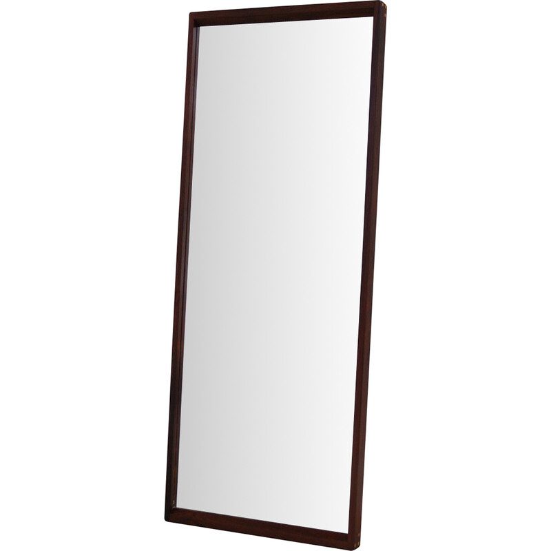 Vintage rosewood mirror by Kai Kristiansen for Aksel Kjersgaard, Denmark 1960