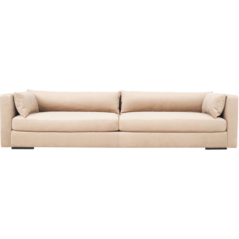 Stockholm vintage Scandinavian sofa in beige velvet