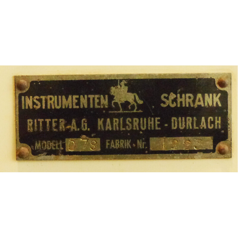 Casier en métal de dentiste allemand - 1950