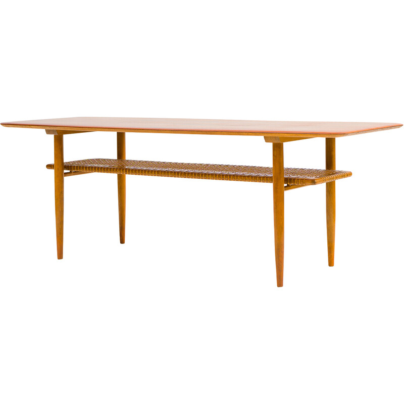 Vintage Scandinavian teak coffee table, 1950