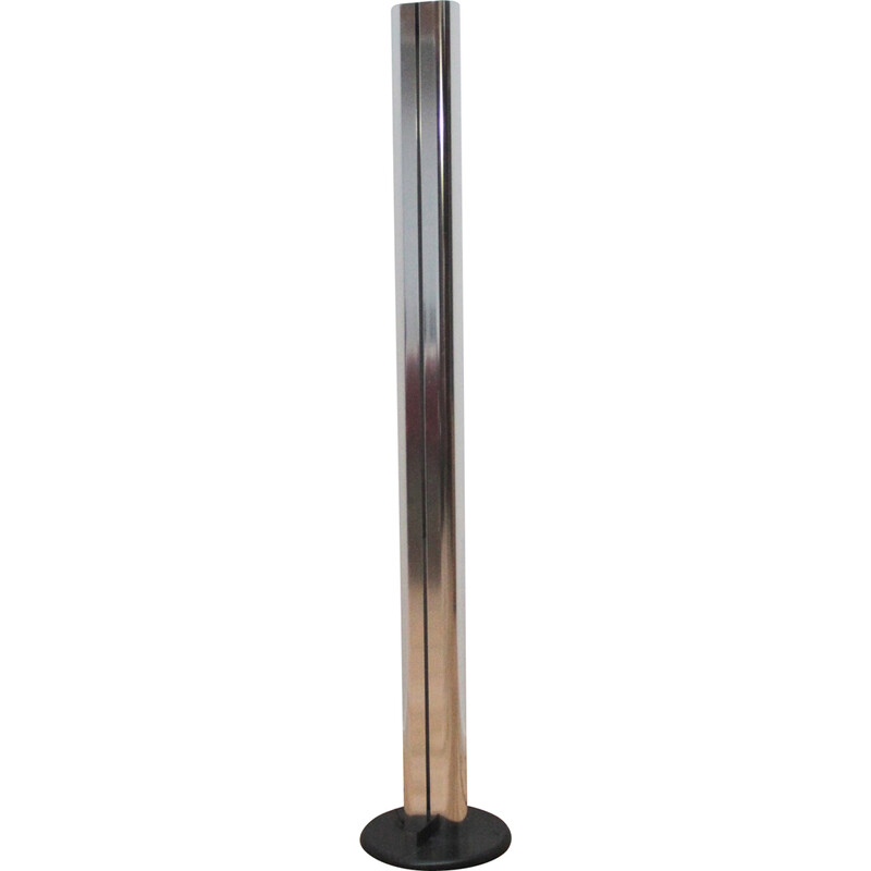 Lámpara de pie vintage Megaron de metal cromado y plástico para Artemide