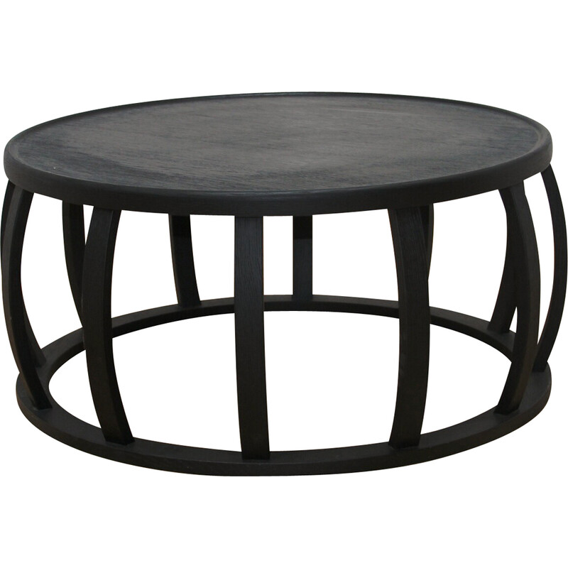 Vintage Maxalto coffee table in black wood by Antonio Citterio for B et B Italia