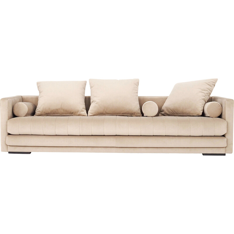 Vintage Kopenhaga Scandinavian sofa in beige velvet