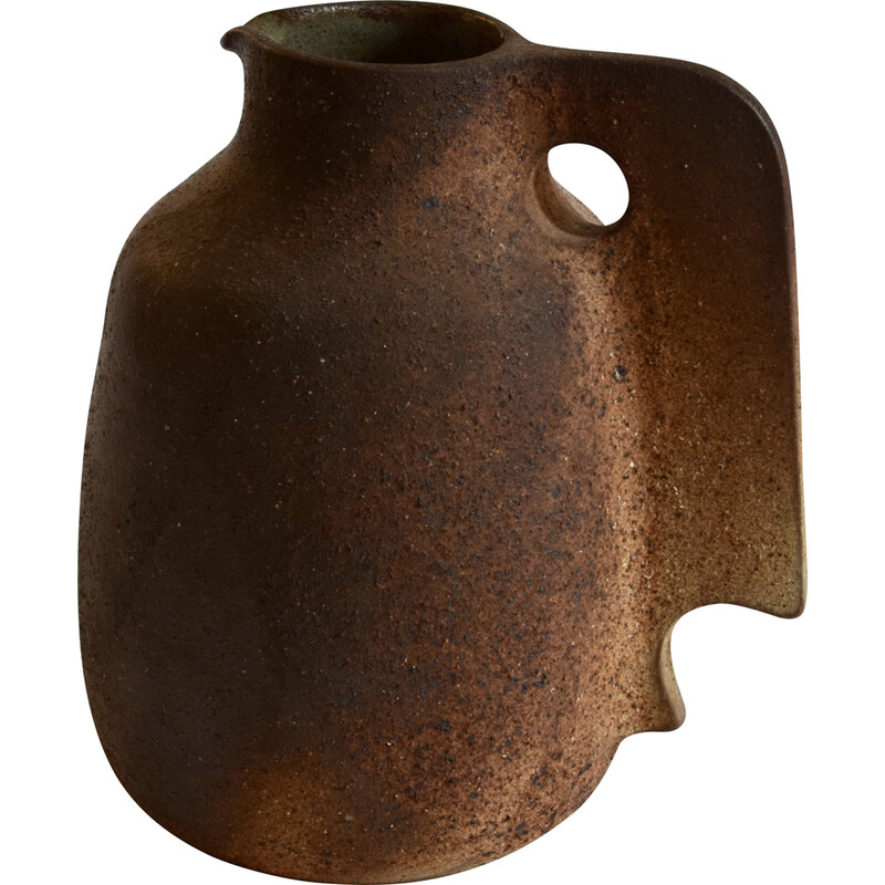 Vintage stoneware pitcher by Annick and Michel Lodereau for La Borne, 1960