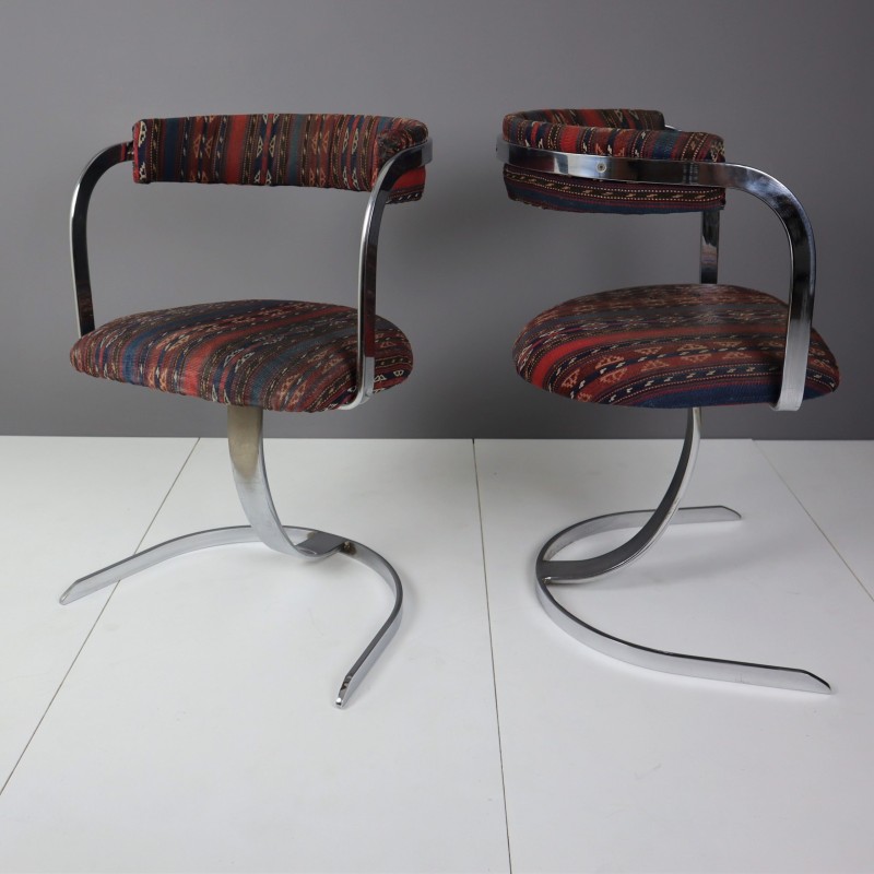 Paire de fauteuils cantilever vintage italiens