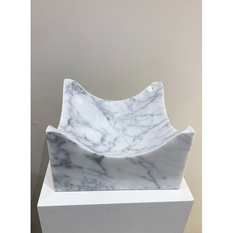 Vintage marble bowl "Paros L" by Enzo Mari, 1964
