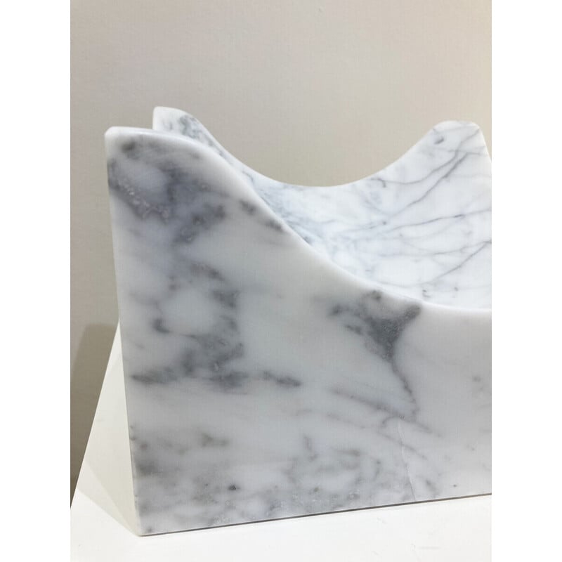 Vintage marble bowl "Paros L" by Enzo Mari, 1964