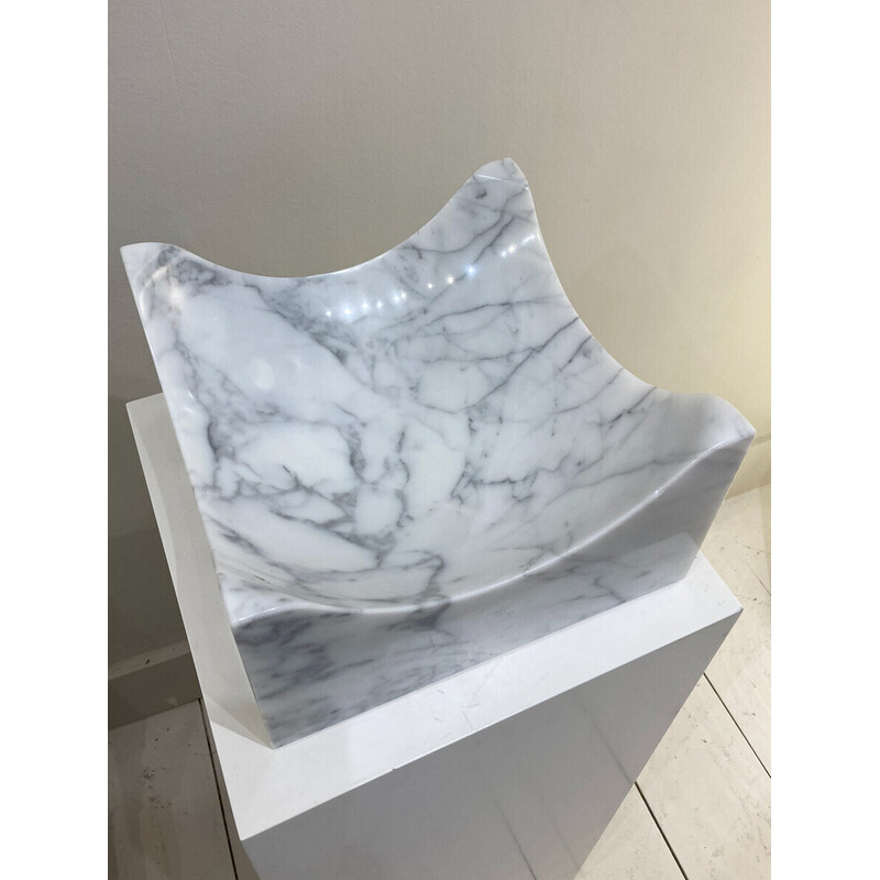 Vintage marble bowl "Paros L" by Enzo Mari, 1964